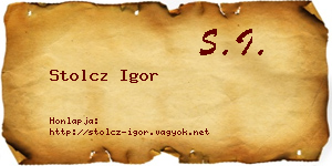 Stolcz Igor névjegykártya
